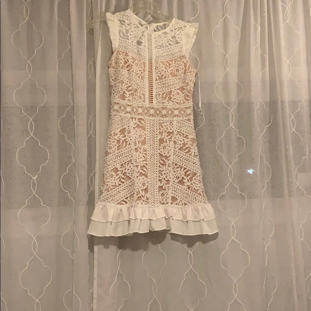 White lace boho dress